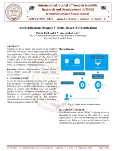 Authentication through Claims Based Authentication