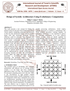 Design of Systolic Architecture Using Evolutionary Computation