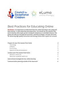 Best Practices for Educating Online