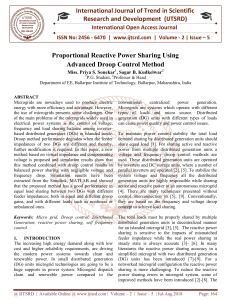 Proportional Reactive Power Sharing Using Advanced Droop Control Method