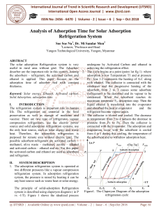 Analysis of Adsorption Time for Solar Adsorption Refrigeration System
