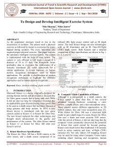 Intelligent Exercise System Design Using Kinect Sensor