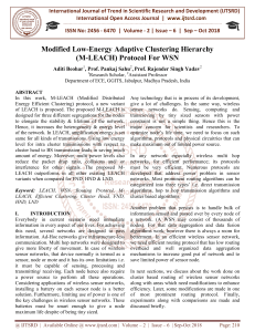 Modified Low Energy Adaptive Clustering Hierarchy M LEACH Protocol For WSN