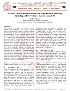 Wireless Linked Navel Substation for International Boundary Scanning and Surveillance System Using GPS