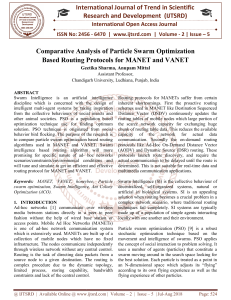 Comparative Analysis of Particle Swarm Optimization Based Routing Protocols for MANET and VANET