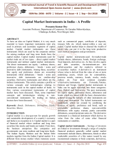 Capital Market Instruments in India A Profile