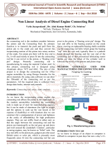 Non Linear Analysis of Diesel Engine Connecting Rod