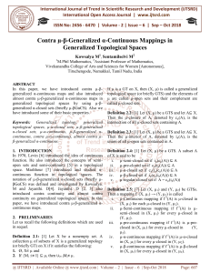 Contra µ- β- Generalized α- Continuous Mappings in Generalized Topological Spaces