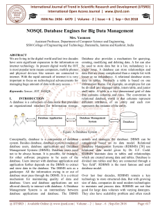 NOSQL Database Engines for Big Data ManagementNOSQL Database Engines for Big Data Management