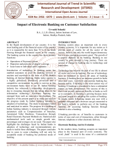 Impact of Electronic Banking on Customer Satisfaction