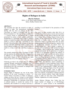 Rights of Refugees in India