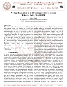 Voltage Regulation in Grid Connected Power System Using 24 Pulse STATCOM