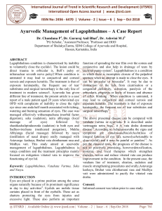Ayurvedic Management of Lagophthalmos - A Case Report