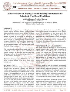 A Review Paper on Sloping Ground Building Structures under Seismic and Wind Load Conditions