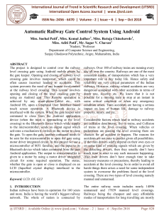 Automatic Railway Gate Control System Using Android