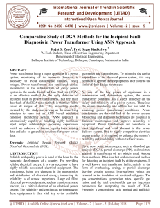 Comparative Study of DGA Methods for the Incipient Fault Diagnosis in Power Transformer Using ANN Approach