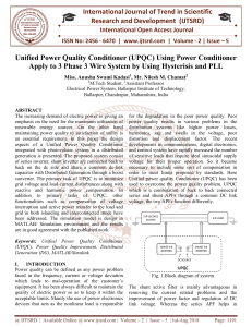 Unified Power Quality Conditioner UPQC Using Power Conditioner Apply to 3 Phase 3 Wire System by Using Hysterisis and PLL