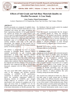Effects of Sub Grade and Sub Base Materials Quality on Flexible Pavement A Case Study