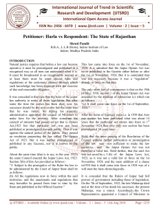 Petitioner Harla vs Respondent The State of Rajasthan