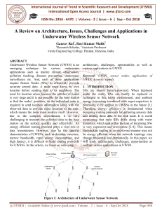 A Review on Architecture, Issues, Challenges and Applications in Underwater Wireless Sensor Network
