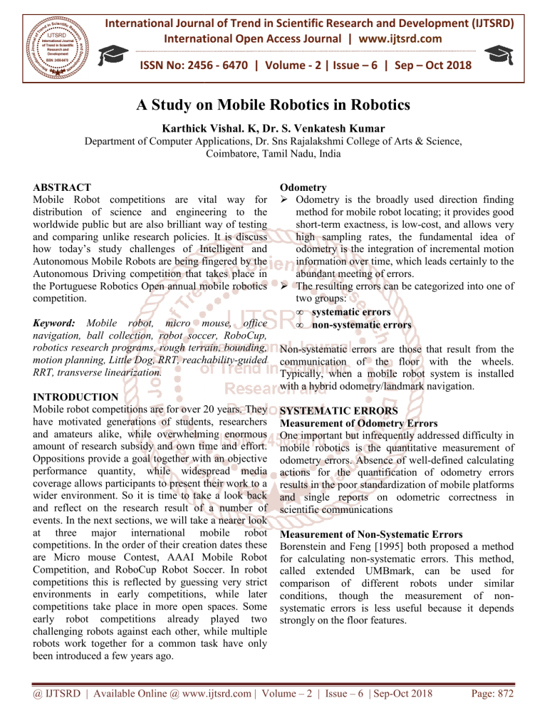 a research paper about robotics