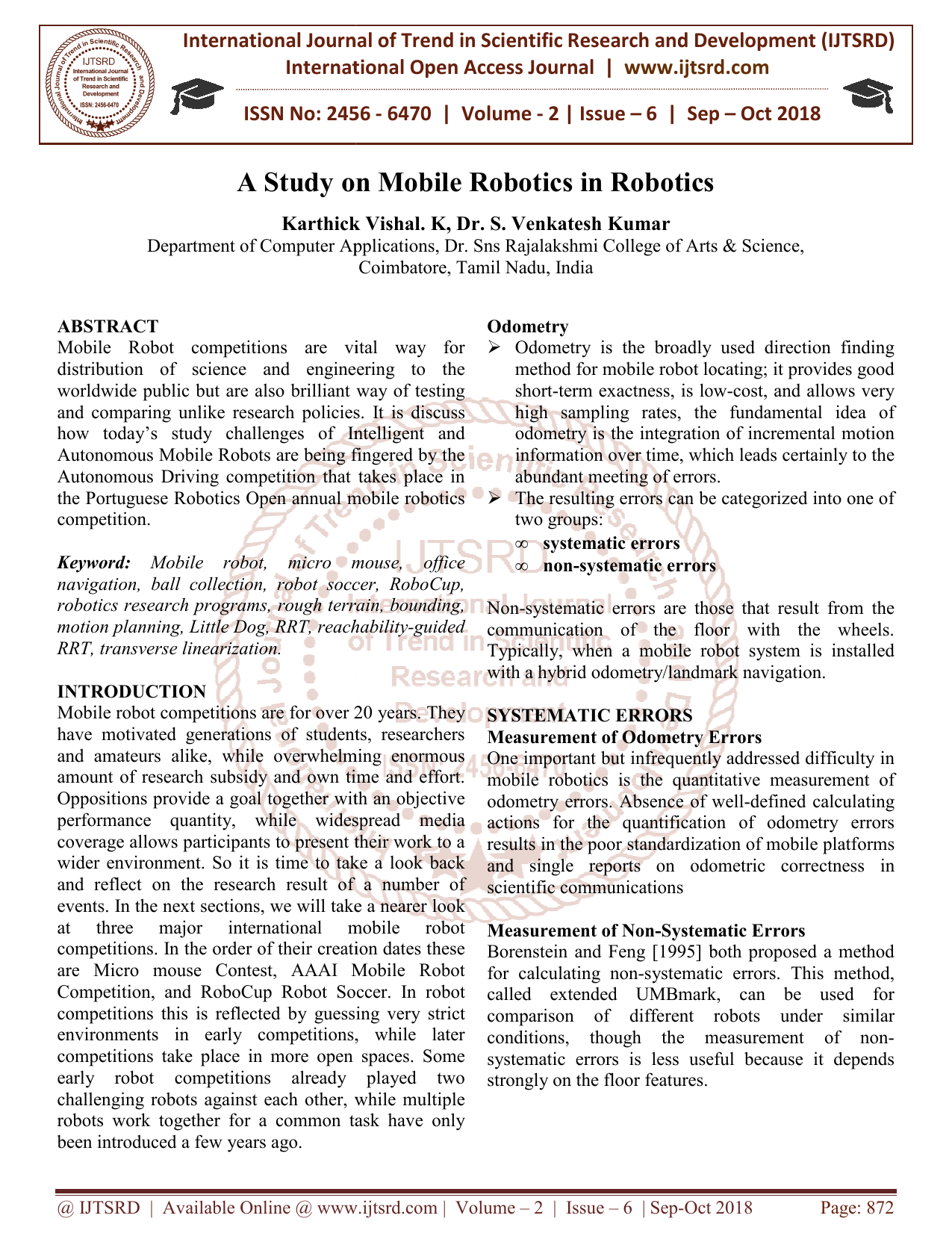 research papers on mobile robotics