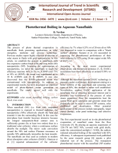 Photothermal Boiling in Aqueous Nanofluids