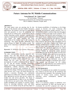 Future Antenna for 5G Mobile Communications