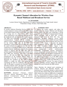 Dynamic Channel Allocation for Wireless Zone Based Multicast and Broadcast Service