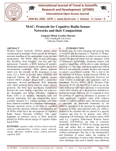 MAC Protocols for Cognitive Radio Sensor Networks and their Comparision