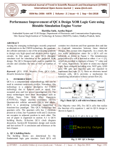 Performance Improvement of QCA Design XOR Logic Gate using Bistable Simulation Engine Vector