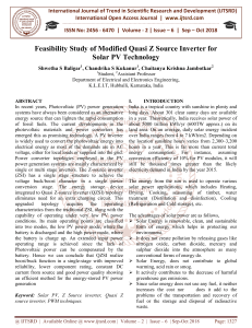 Feasibility Study of Modified Quasi Z Source Inverter for Solar PV Technology