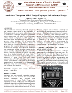 Analysis of Computer Aided Design Employed in Landscape Design
