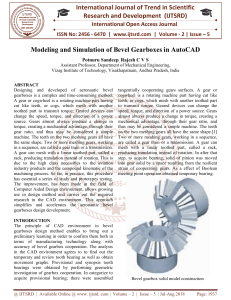 Modeling and Simulation of Bevel Gearboxes in AutoCAD