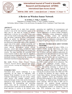 A Review on Wireless Sensor Network