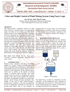 Color and Height Control of Fluid Mixing System Using Fuzzy Logic