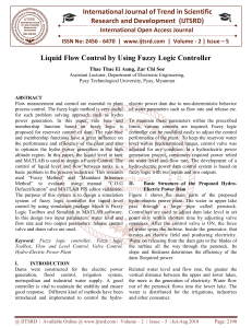 Liquid Flow Control by Using Fuzzy Logic Controller