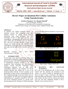 Review Paper on Quantum Dot Cellular Automata Using Nanoelectronics