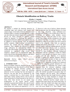 Obstacle Identification on Railway Tracks