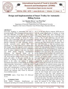 Design and Implementation of Smart Trolley for Automatic Billing System