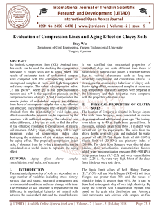 Evaluation of Compression Lines and Aging Effect on Clayey Soils