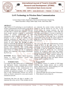 Li Fi Technology in Wireless Data Communication