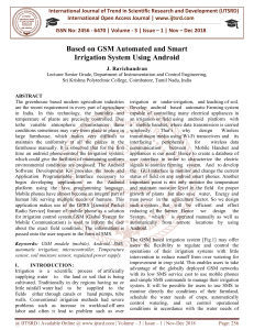 Based on GSM Automated and Smart Irrigation System Using Android