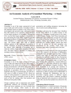 An Economic Analysis of Groundnut Marketing - A Study