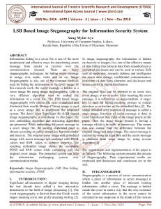 LSB Based Image Steganography for Information Security System
