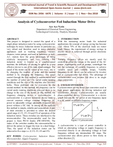 Analysis of Cycloconverter Fed Induction Motor Drive