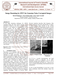 Image Denoising by OWT for Gaussian Noise Corrupted Images