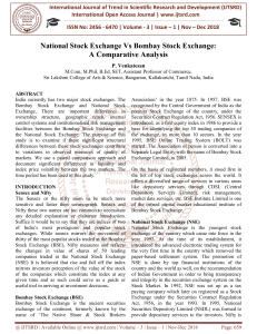 National Stock Exchange Vs Bombay Stock Exchange A Comparative Analysis