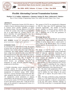 Flexible Alternating Current Transmission Systems