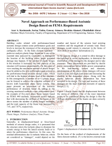 Novel Approach on Performance Based Aseismic Design Based on FEMA Requirements
